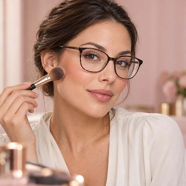 آرایش با عینک طبی